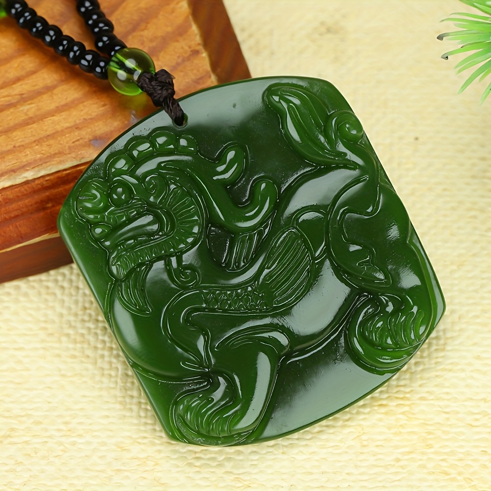 Fashionable Natural Stone Brave Necklace with Hand-carved Pendant